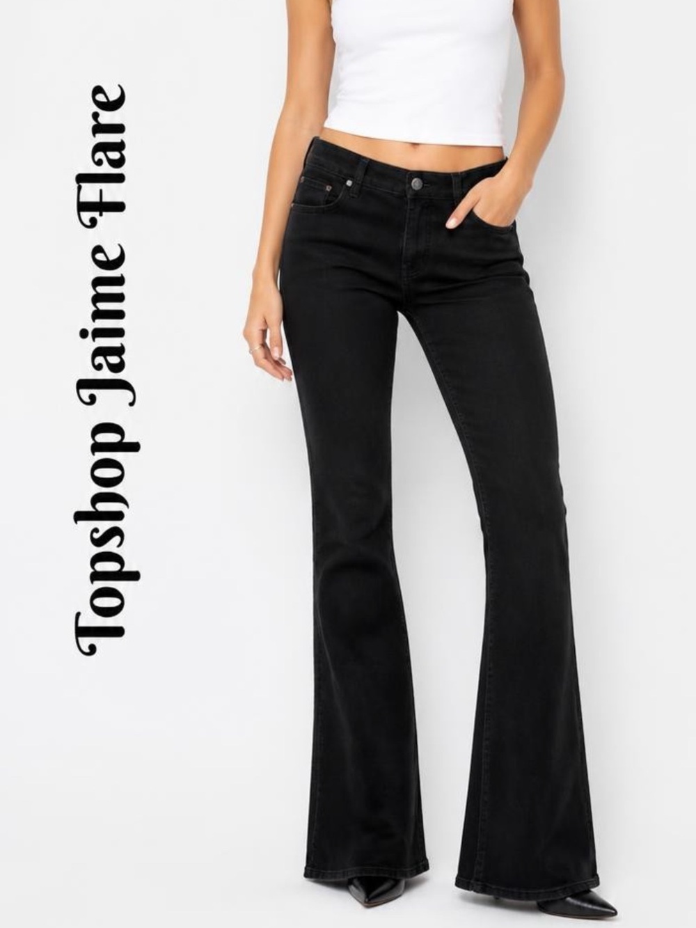 Topshop Jaime Flare Women Corduroy Pants Sz 36x30 Boho Casual Comfort